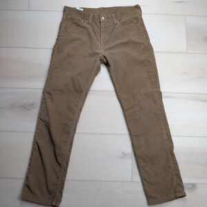 Levis 511 Corduroy Pants Mens 34x32 Brown Slim Fit Casual Comfort Preppy